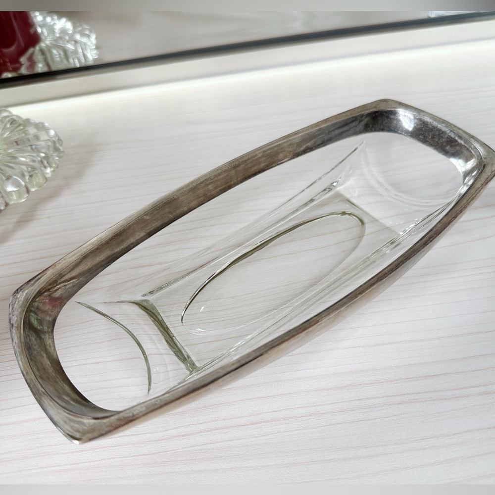 MCM vintage chrome dish